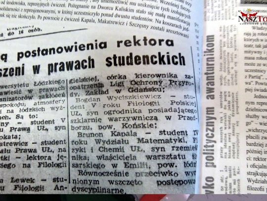 Opozycjoniści w Tomaszowie Opozycjoniści w Tomaszowie