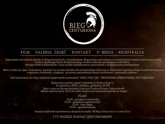 Bieg Centuriona po raz trzeci Bieg Centuriona po raz trzeci