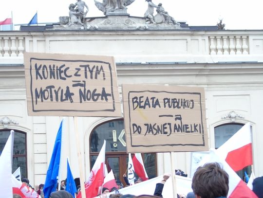 Nowocześni z Tomaszowa protestowali w Warszawie