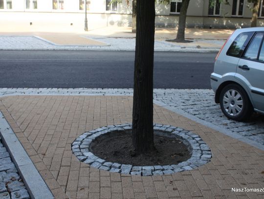 Ten sposób wykonczenia elementów chodnika wokół drzewek budzi zachwyt jednych i oczywiście krytykę drugich