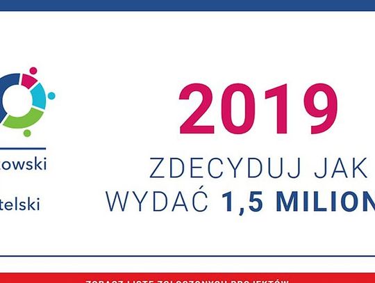 Zagłosuj na projekty Tomaszowskiego Budżetu Obywatelskiego 2019