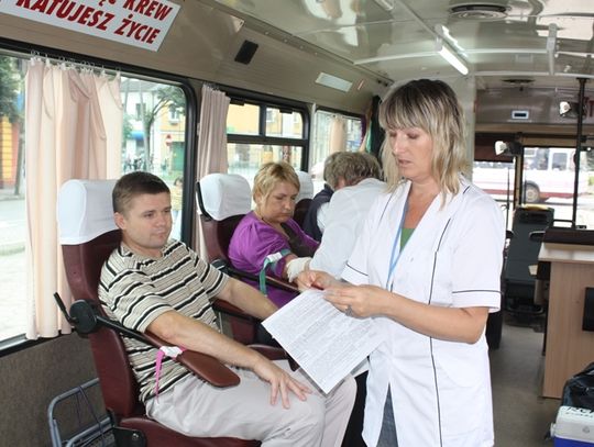 Krwiobus na Placu Kościuszki