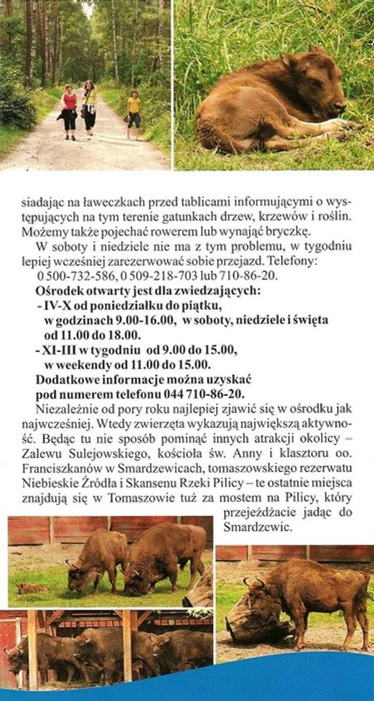 Folder reklamowy przygotowany przez Wydział Informacji Turytycznej i Promocji Starostwa Powiatowego w Tomaszowie Mazowieckim