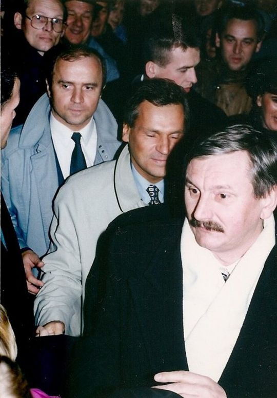 Jurek miał rację, uwierzą we wszystko. - kampania wyborcza 1995 - na fontannie przy Pl. Kościuszki