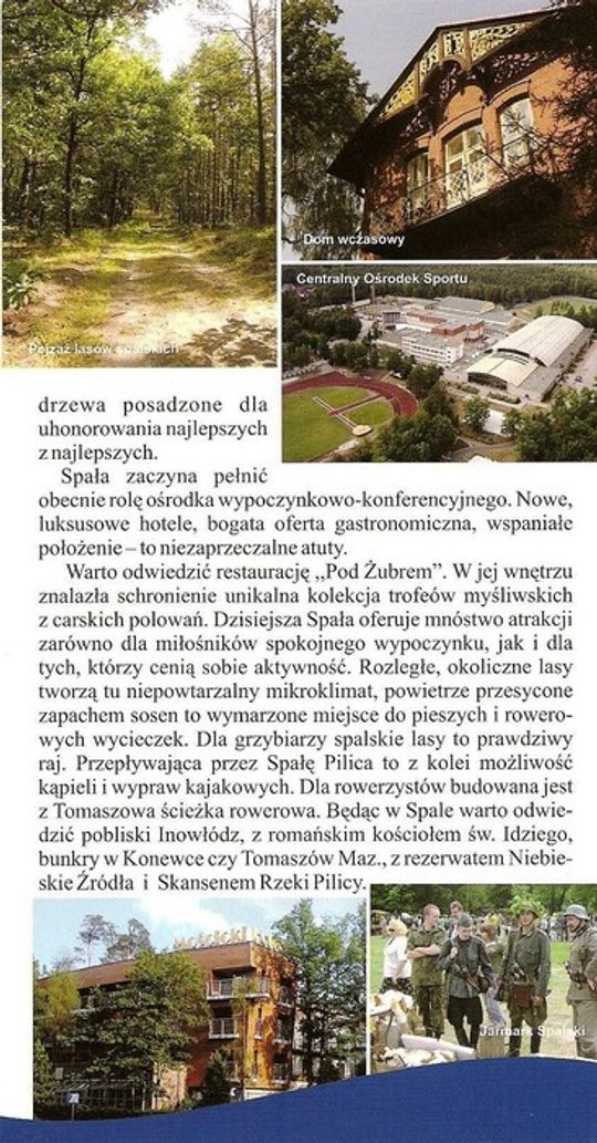 Folder reklamowy przygotowany przez Wydział Informacji Turytycznej i Promocji Starostwa Powiatowego w Tomaszowie Mazowieckim