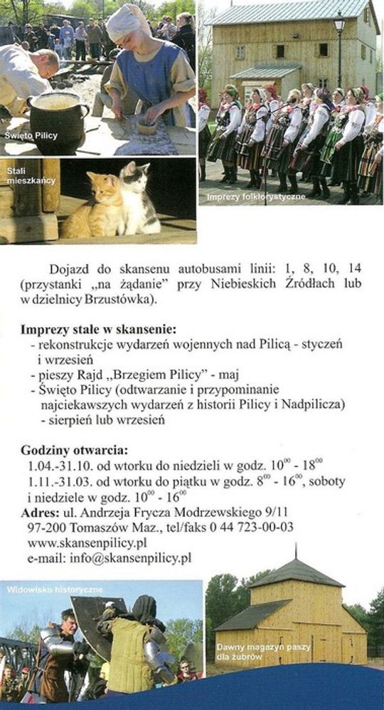 Folder reklamowy przygotowany przez Wydział Informacji Turytycznej i Promocji Starostwa Powiatowego w Tomaszowie Mazowieckim