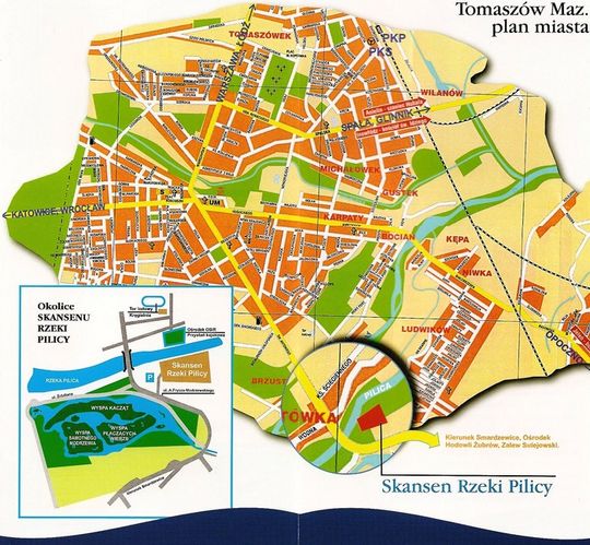 Folder reklamowy przygotowany przez Wydział Informacji Turytycznej i Promocji Starostwa Powiatowego w Tomaszowie Mazowieckim