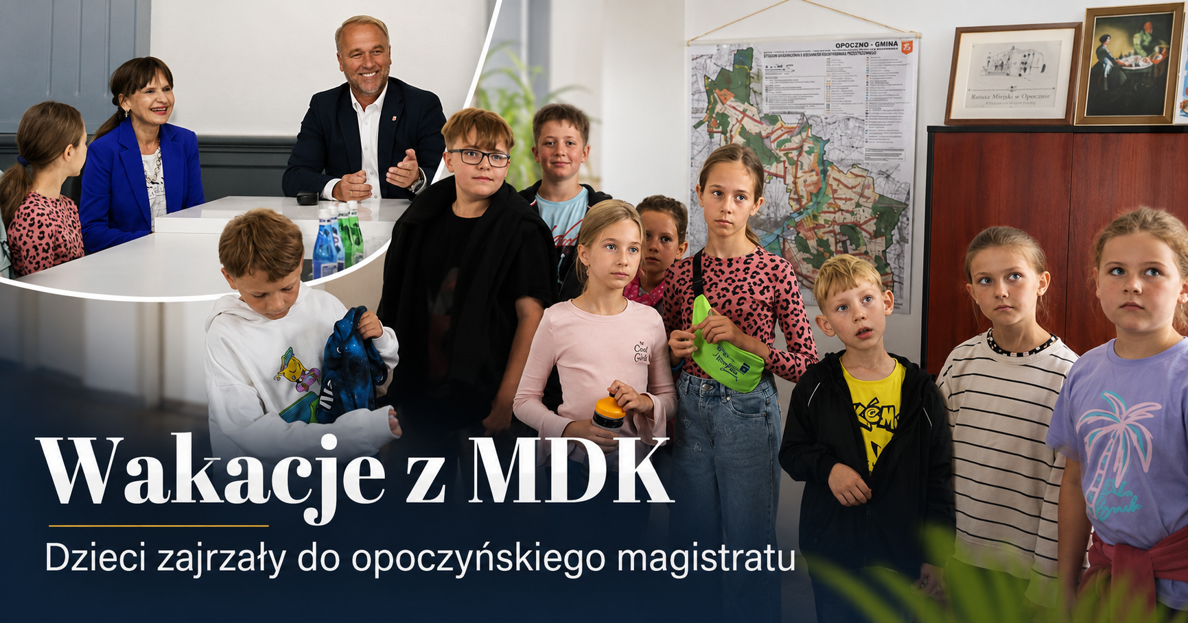 Dzieci z „Wakacji z MDK” zajrzały do opoczyńskiego magistratu